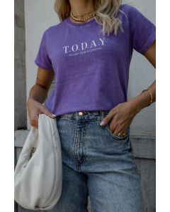 T-SHIRT PLUS - TODAY - ROXA