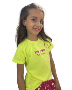 T-SHIRT INFANTIL - BE YOU, FOR YOU - AMARELO STONE