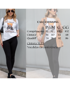 CALÇA LEGGING - ZERO TRANSPARÊNCIA - PRETA