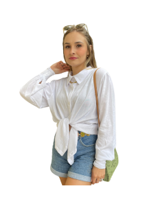 CAMISA OVERSIZE C/ BOTÕES - BRANCA