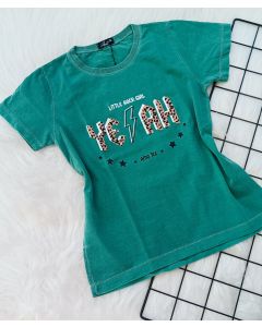 T-SHIRT INFANTIL - YE⚡AH - VERDE ESTONADO