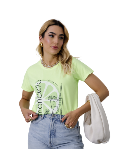 T-SHIRT - LIMONCELLO REFRESHING DRINK - AMARELO FLUOR STONE