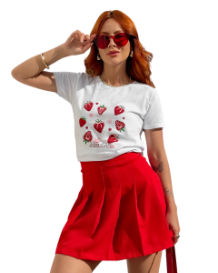 T-SHIRT-  STRAWBERRIES - BRANCA STONE