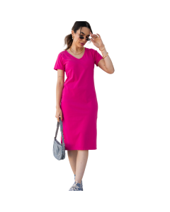 VESTIDO MID ALGODÃO - PINK ESTONADO